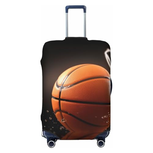 Travel Luggage Cover Basketball Suitcase Protector Anti-Scratch Washable Baggage Covers Elastic Suitcase Cover Tsa Approved Baggage Protector Fit 18-32 Inch Luggage