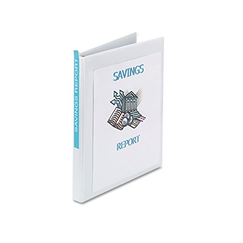Avery 19551 Showcase Economy View Binder W/Round Rings, 11 X 8 1/2, 1/2-Inch Cap, White #TOP18