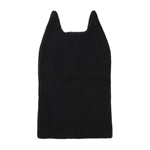 Máscara facial de balaclava con cuernos divertida para hombres y mujeres, gorro tejido de cubierta completa, protección contra el viento, gorra de esquí creativa miniatura 6