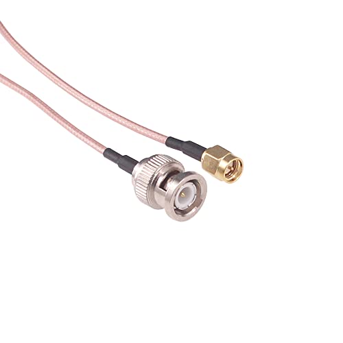 RFaha 2pcs SMA Male to BNC Male RF Coax Adapter 50cm 20in RG316 SMA to BNC Coaxial Connector Cable(F131-2) - Image 3