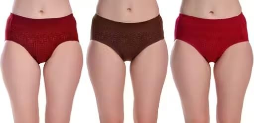 Comfortable Non Padded Women Panty Pack of 3 Soft Hosiery Fabric Gentle Fit for Daily Use Multi 3 XL-image-1