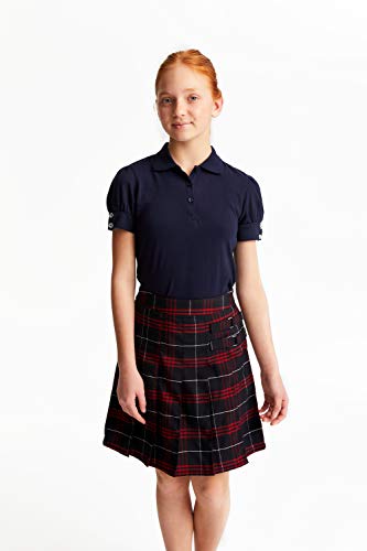 Image of French Toast Girls' Plaid Adjustable Waist Pleated-Front Two-tab Scooter