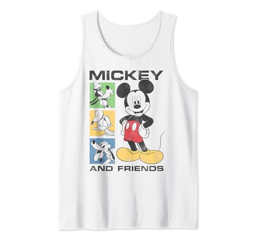 Débardeur Mickey Disney Pop Panels en coton noir pour homme
