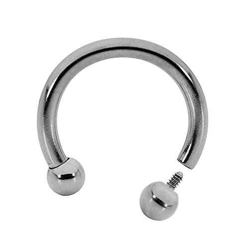 365 Sleepers Titanium Implant Grade Internally Threaded 16G 14G 12G 10G 6mm - 12mm Circular Horseshoe Barbell Septum Lip Nose Ear Ring Nipple Tragus Earring Body Piercing Jewelry