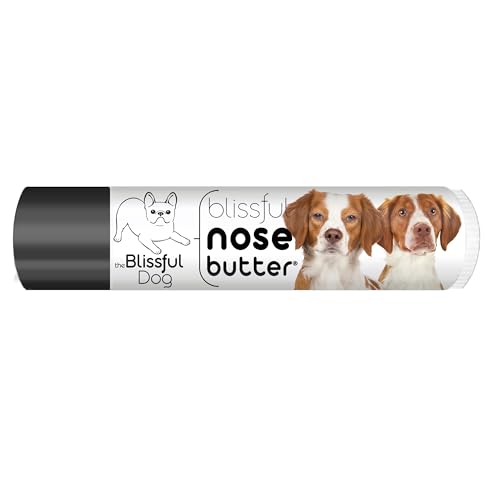 Image of The Blissful Dog Brittany Spaniel Nose Butter for Dry, Cracked Skin, Lick-Safe Dog Nose Balm with Moisturizing Shea Butter, Almond, Olive, and Essential Oils, Pet Supplies, Uncented, 0.15 oz.