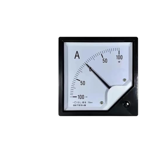 1 amperímetro analógico de panel de +-5 A, -5 A, -0, -30 A, 50 A, 100 A y -500 A, medidor de corriente y amperímetro 6C2.(400-0-400)