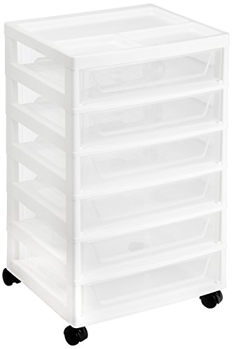 IRIS 6-Drawer Scrapbook Cart, White