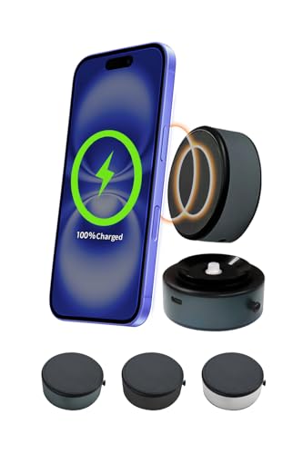 DriveLife ドライブライフ 車載スマホホルダー マグネット iphone対応 android対応 スマホホルダー 車載 車載ホルダー 磁気ワイヤレス充電 車用 スマホ車載ホルダー スマホ ホルダー 真空吸着 カー用品 日本語説明書付き ブルー 1個