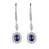 Recién Llegado, Pendientes Colgantes De Plata 925 Clásicos De Cristal para Mujer, Pendientes Largos De Circón Rojo, Azul Y Verde, Joyería Llamativa para Mujer