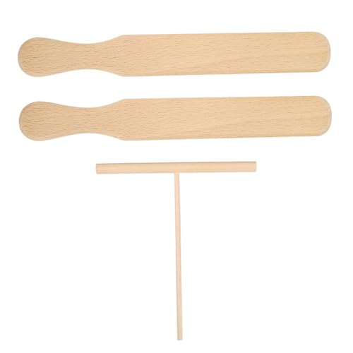 Homoyoyo Esparcidor de Crepes de Madera Natural con Espátula y Herramienta de Cocina Segura para Preparar Panqueques y Tortillas Casa