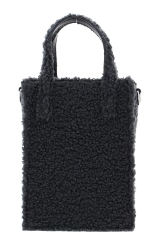 SEIDENFELT MANUFAKTUR Hellvi Mini Tote Anthracite à effet peluche texturé - 3