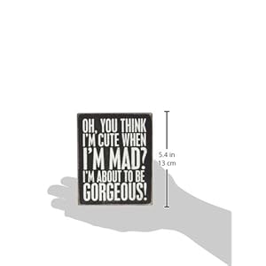 Primitives by Kathy Classic Box Sign, 4-Inch by 5-Inch, Think I'm Cute Primitives by Kathy Classic Box Sign 4 Inch by 5 Inch Think Im Cute