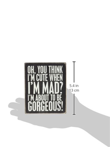 Primitives-by-Kathy-Classic-Box-Sign-4-Inch-by-5-Inch-Think-Im-Cute Primitives by Kathy Classic Box Sign 4 Inch by 5 Inch Think Im Cute