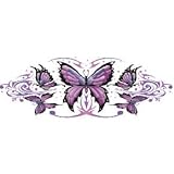 Pilot LT-00436 Purple Tribal Butterfly Graphic Lethal Threat Decal