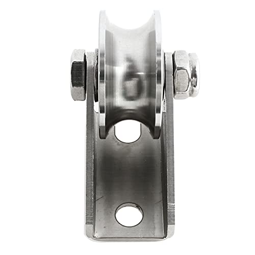 Heyous DOSSTRP-UT-1 Detachable Oblique Stainless Steel U-Type Groove Sliding Wheel Roller Track Rail Fixed Pulley thumb #1