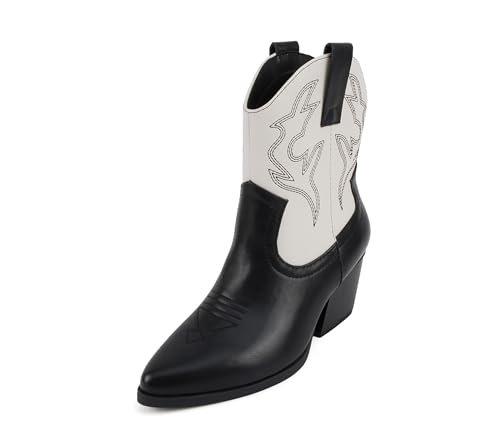 Image of Soda inchBLAZING inch ~ Women Western Bootie Pointe Toe with Low Heel (Wide Fit Available)