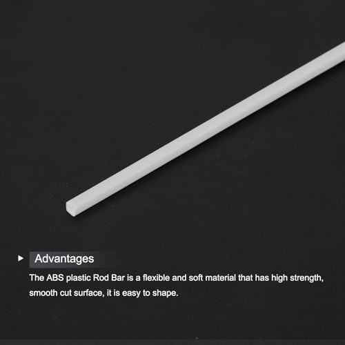 Image of MECCANIXITY 30Pcs ABS Plastic Rod Square Solid Bar 1 /16 inch x 10 inch White Smooth Plastic Tube Rods for Handwork Model Material,DIY Sand Table,Architectural Model Making