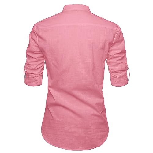 Image of Men's Full Sleeve Beige Color Cotton Blend Spread Slim Fit Shirt Style Kurta for Men and Boys