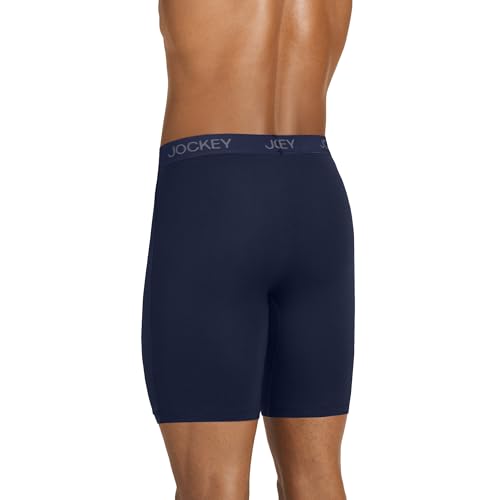 Jockey Men's Underwear Chafe Proof Pouch Ultra Soft Modal 8.5" Long Leg Boxer Brief - 3 Pack3