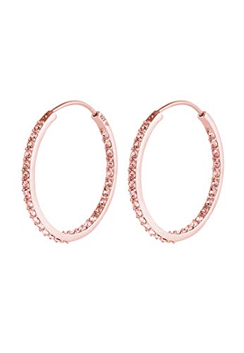 Preisvergleich Produktbild Elli Ohrringe Damen Creolen mit Swarovski Kristall in 925 Sterling Silber