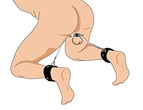 Master Series Hells Tether Ball Stretcher with Ankle Cuffs, Black - Image 4