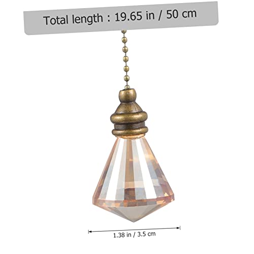 Image of Yardwe Garden Hanging Ornament Crystal Prism Pendant Ceiling Fan Light Decorations