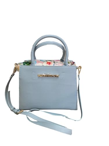 Betsey Johnson Chloe Blue Faux Leather Satchel Crossbody
