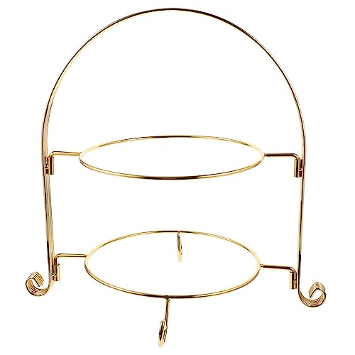 HOLIDYOYO Snack Stand DIY Cupcake Stand 2 Tier Cake Stand Pastry Serving Stand Two Tier Serving Stand Round Cake Carrier Cupcake Holder Tower Decorative Tray Show Rack Detachable Cake Stand