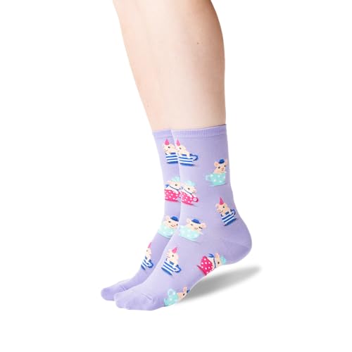 Image of Hot Sox Women's Novelty Geometric Pattern Crew