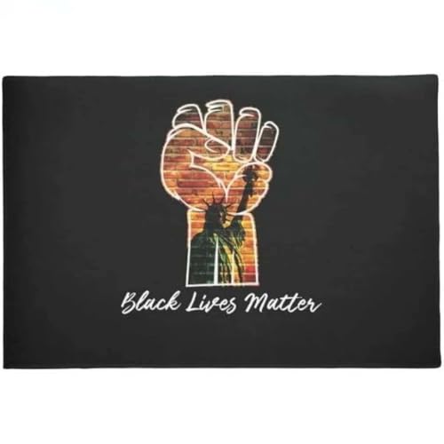 ���փ}�b�g �u���b�N�E���C�u�Y�E�}�^�[�E�O���t�B�e�B ������͂Â��� 50×80cm doormat Black Lives Matter Graffiti Equality Empowered