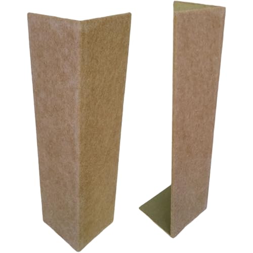 Arranhador para Gatos de canto Sofá Gatto Karino - Kit 2un Carpete 15cm x 60cm - Bege Castor