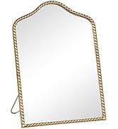 slim fit dress slacks Livia Large Dressing Table Mirror – Brushed Gold – Shropshire Design main image 0