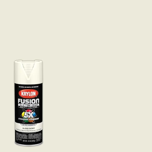 Image of Krylon Fusion All-In-One Adhesive Spray Paint for Indoor /Outdoor Use, 12 oz, Ivory
