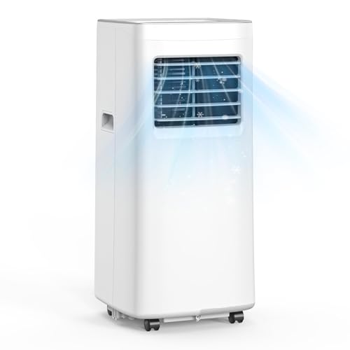 Portable Air Conditioners, 3-in-1 8500 BTU Cooling Unit with Fan & Dehumidifier for Room, Quiet Operation, Cools up to 450 sq.ft, Complete Window Installation Kit for Home Office