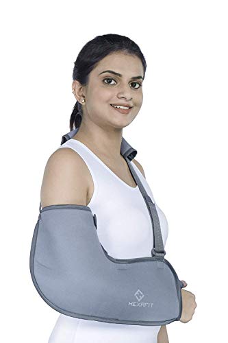 Image of Adjustable Active Arm Sling Pouch - Shoulder support, fractured hand and arms, Immobilizer for Injury