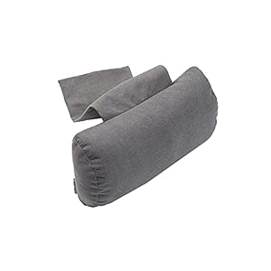 Finlandic Luxe Orthopedisch Nekkussen, Hoge kwaliteit nekkussen voor TV-stoel, Taupe nekkussen met contragewicht dat kan gebruikt worden op elke stoel, Gemakkelijk Verstelbaar,één maat,Taupe