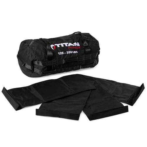 Titan Fitness 125-200 LB PRO Strongman Sandbags, Double Layer, 1050D