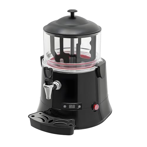 Máquina Comercial Eléctrica para Hacer y Dispensar Chocolate Caliente 600W, Máquina Comercial para Calentar y Mezclar Chocolate con Grifo, Dispensador/Termomantenedor de Bebidas para Chocolate 5L