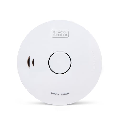 BLACK+DECKER Smoke Alarm. Smoke Alarms For Home Battery Powered With 10 Year Battery Included. Easy To Install Smoke Detector Fire Alarm. Suitable For Hallways Landings Living Rooms Bedrooms.
