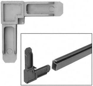 C.R. Laurence CRL 1/4" Gray Square Cut Frame Corner - 100 Pack