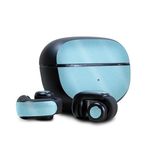 Image of Glossy Glitter Skin Compatible with Bose Ultra Open Earbuds - Solid Baby Blue - Premium 3M Vinyl Protective Wrap Decal Cover - Easy to Apply | Crafted in The USA by MightySkins