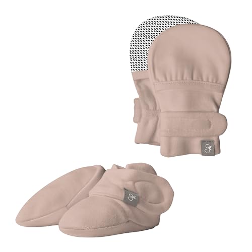 goumikids Stay-On Mitts and Boots Bundle Rose, 0-3 Months