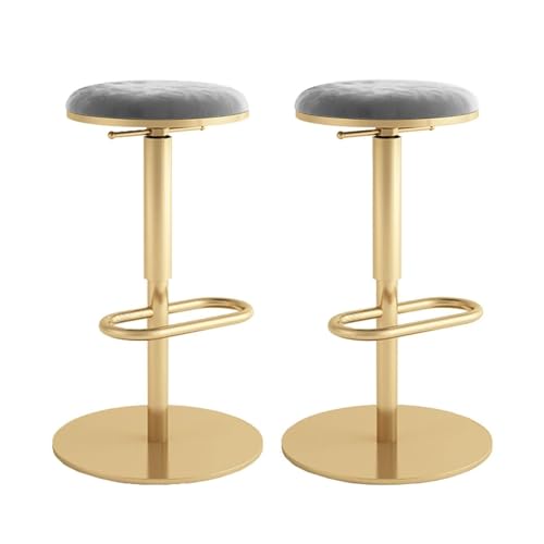 Tabourets de bar confortables velours lot de 2 pour éviter le mal de dos