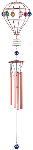 StealStreet SS-G-99718 Wind Chime Copper & Gem Air Balloon Garden Decoration Hanging Decor