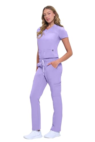 Natural Uniforms Womens 11 Pocket Cool Stretch Cargo Scrub Set with Regular and Petite Sizes