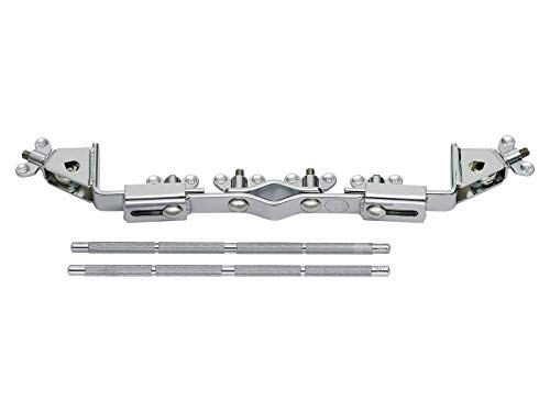 Meinl Percussion Multi Clamp Two - Multi Clamp for Stands - For Two Rods - Adjustable Length - Steel, Chrome Plated (MC-2) - Image 2