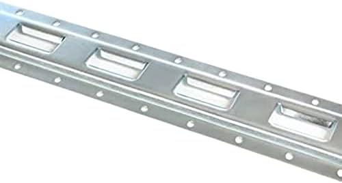 5' E-Track Tie-Down Rail, Vertical Hot-Dipped Galvanized Steel E-Track for Securing Cargo on Trailers, Vans, Pickups, Trucks