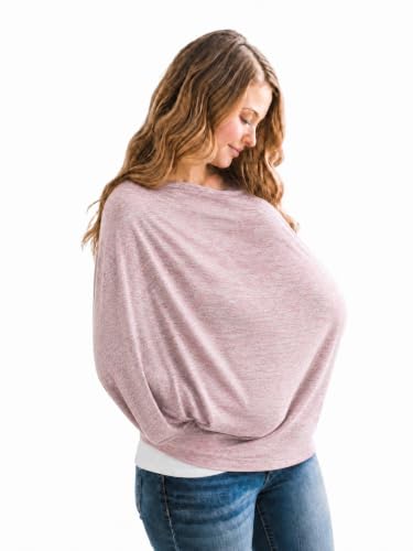 Copper Pearl Nursing Cover for Breastfeeding – Multi-Use Baby Car Seat Cover, Stroller Cover & Breast Feeding Cover Up for Women, Stretchy Breathable High Quality Cover for Boy or Girl, Maeve