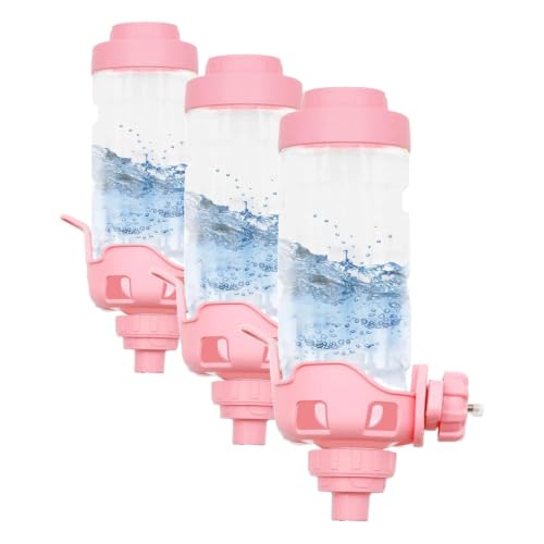 Image of Vannon Dog Water Dispenser for Cage, 34oz Auto Feeding Crate Water Bottle for Dogs, Cats & Rabbits, Pet Nozzle Diameter: 12mm, BPA Free, Pink (Pack of 3)