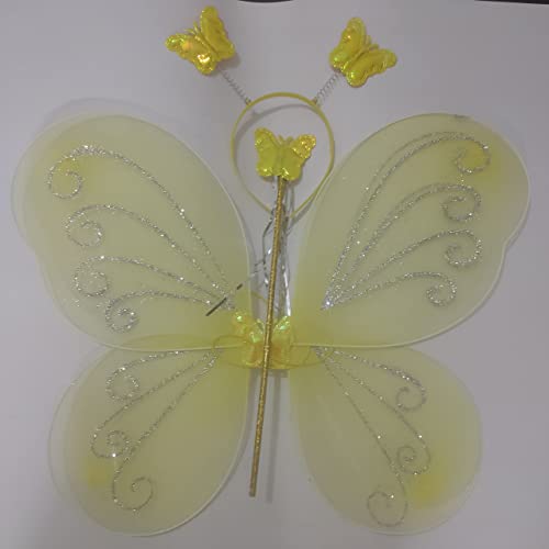Chuz N Pick Elegant Butterfly Shaped Wings Best Suitable for Girls (Little Kids) Consist of a Fancy Butterfly Wing with a Butterfly Head Band and a Magic Stick